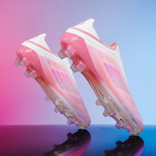 New Men Football Boots Long Spikes Ultralight Match Breathable Indoor Sneakers Soccer Shoes Cleats TF Training Drop Shipping