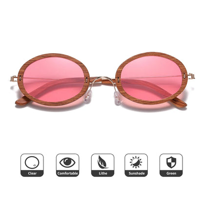 Wooden Aduit Sunglasses Brazilian rosewood Handmade Polarized Glasses Mirror Coating Lenses Eyewear With Gift Box 2103