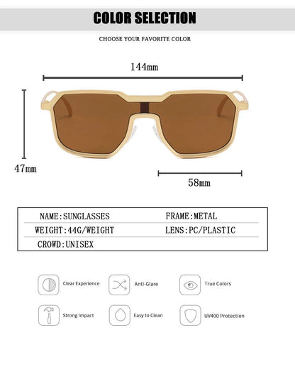 Steampunk Sunglass Men One Pieces Vintage Sunglasses Women New Luxury Fashion Glasses Gafas De Sol Hombre Zonnebril Dropshipping