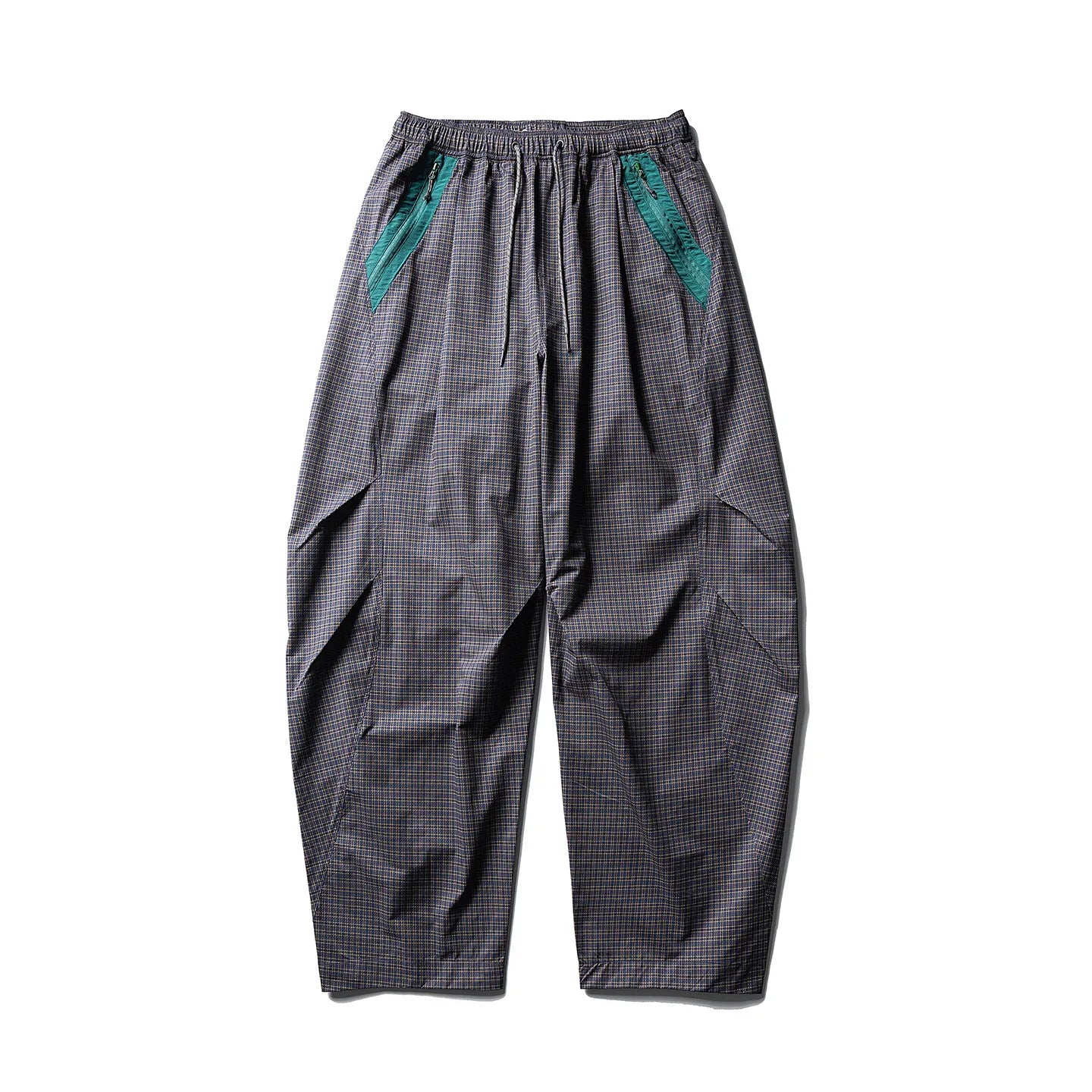 Unisex Lightweight Parachute Pants Spring Summer Outdoor Hiking Plaid Patchwork Color Block Loose Fit Casual Streetwear Trendy