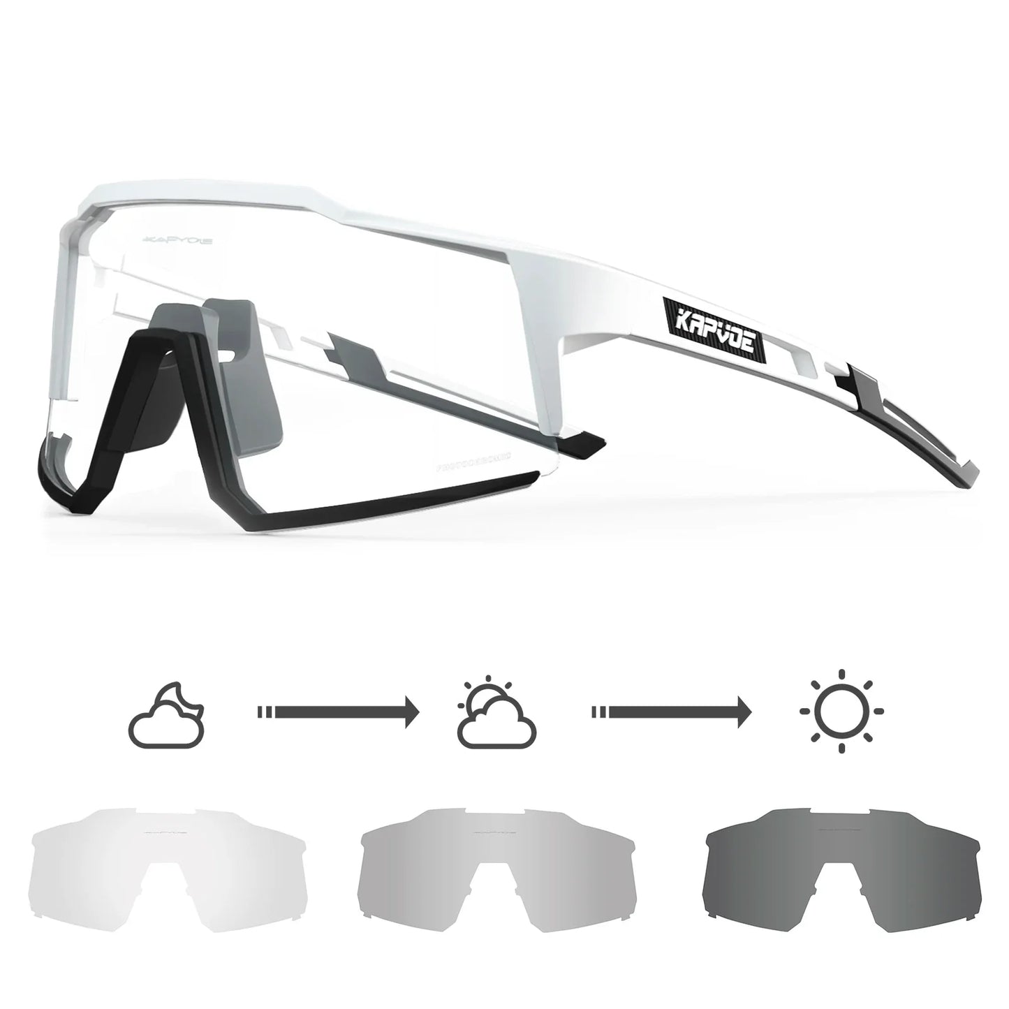 Photochromic Cycling Glasses UV400 MTB Clear Mountain Bike Transition Bicycle Sunglasses for Men Women Sports Eyewear