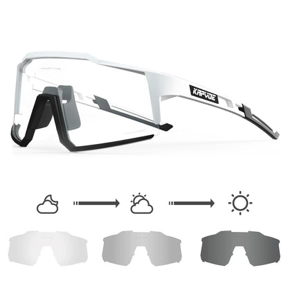 Photochromic Cycling Glasses UV400 MTB Clear Mountain Bike Transition Bicycle Sunglasses for Men Women Sports Eyewear