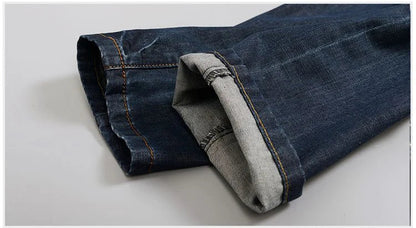 2026 New Men's Jean Spring Autumn Straight Trendy Pants Casual Denim Trousers Men Classic slim Stretch Jeans Fashion