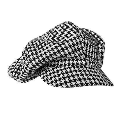Big Head Newsboy Cap Women Beret Vintage Painter Winter Hats Houndstooth Octagonal Caps Female Bone Male NC36