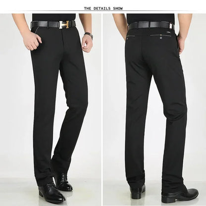 Men's Suit Pants High Quality Summer Men Dress Pants Straight Business Mens Formal Pants Big Size Classical Trousers