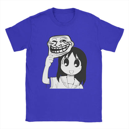 Man T-Shirt Osaka Autistic Funny Kawaii Ayumu T Shirts Fashion Anime Azumanga Daioh Summer Tee Shirt Pure Cotton Tops Plus Size