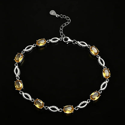 Zultanite Bracelet Sterling 925 Silver Oval Cut 5*7mm Created Sultanite Color Chance Fine Jewelry for Women Wedding Party Gift