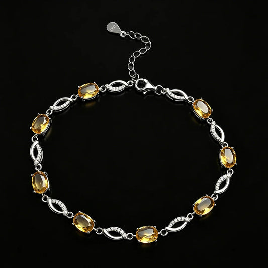 Bracelet Zultanite Argent Sterling 925 Taille Ovale 5*7mm Zultanite Créée Changement de Couleur Bijoux Fins pour Femmes Cadeau de Fête de Mariage