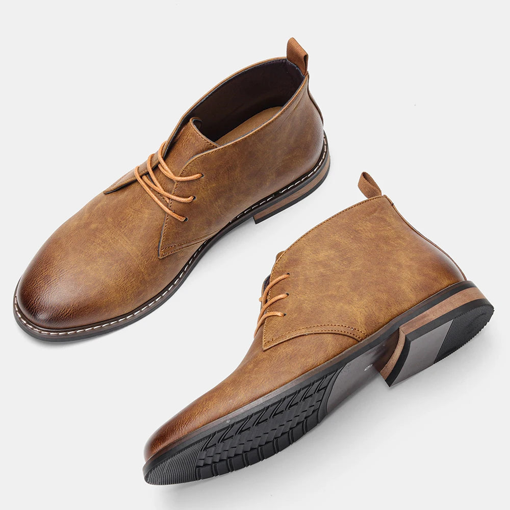 Retro Men Ankle boots Brand Plus Size Desert Boots Comfortable Leather Boots For Men#KD589