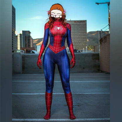 Woman Spider PS4 Game Superhero Cosplay Costume Halloween Bodysuit Zentai Suit Adult Party Jumpsuit