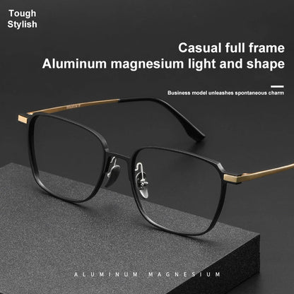 Aluminum Titanium Legs Men's Business Classic Anti-Blue Light Computer Glasses Reading Glasses Customizable Lenses 20229