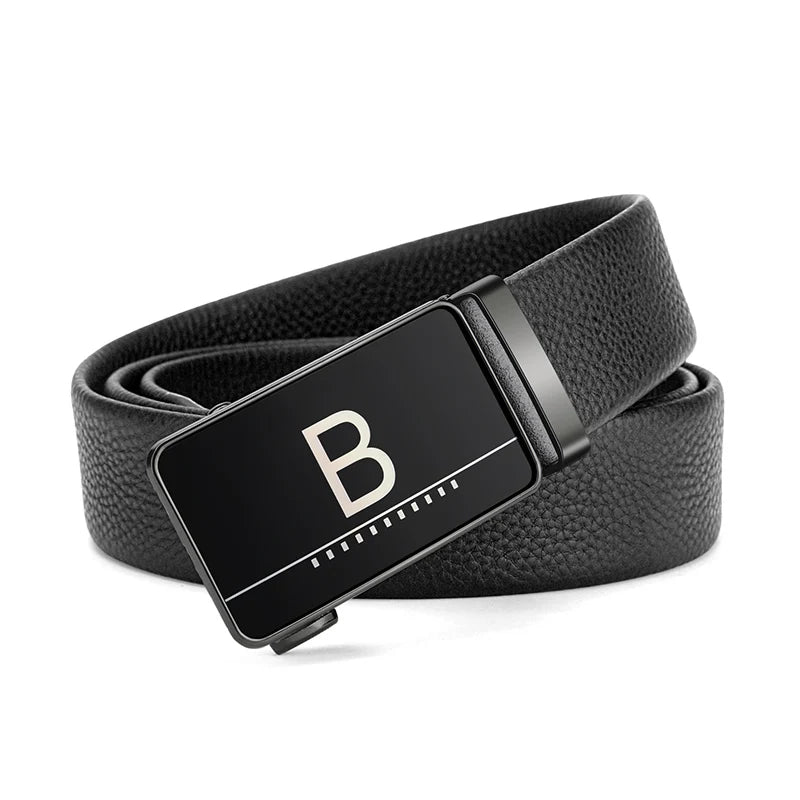 Men's Luxury Designer Belt - Automatic Alloy Buckle with 3.5cm Genuine Leather Belt for Business Suits Casual Belt Men