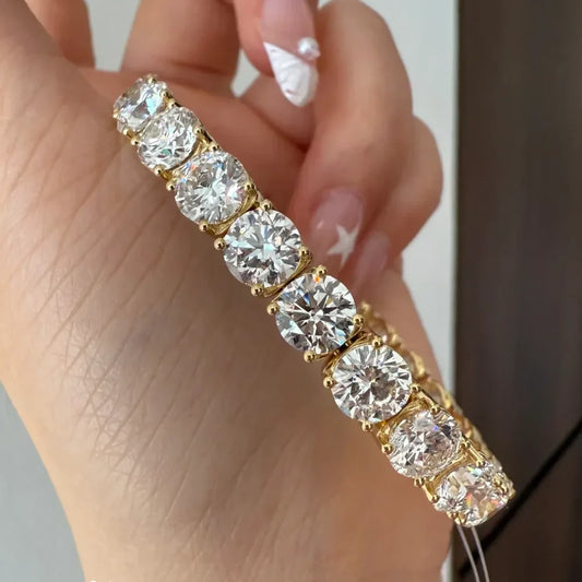 Bracelet tennis moissanite 3/4/5mm pour femmes hommes S925 plaqué argent or 18 carats Bijoux fins de mariage et de fête avec certificat