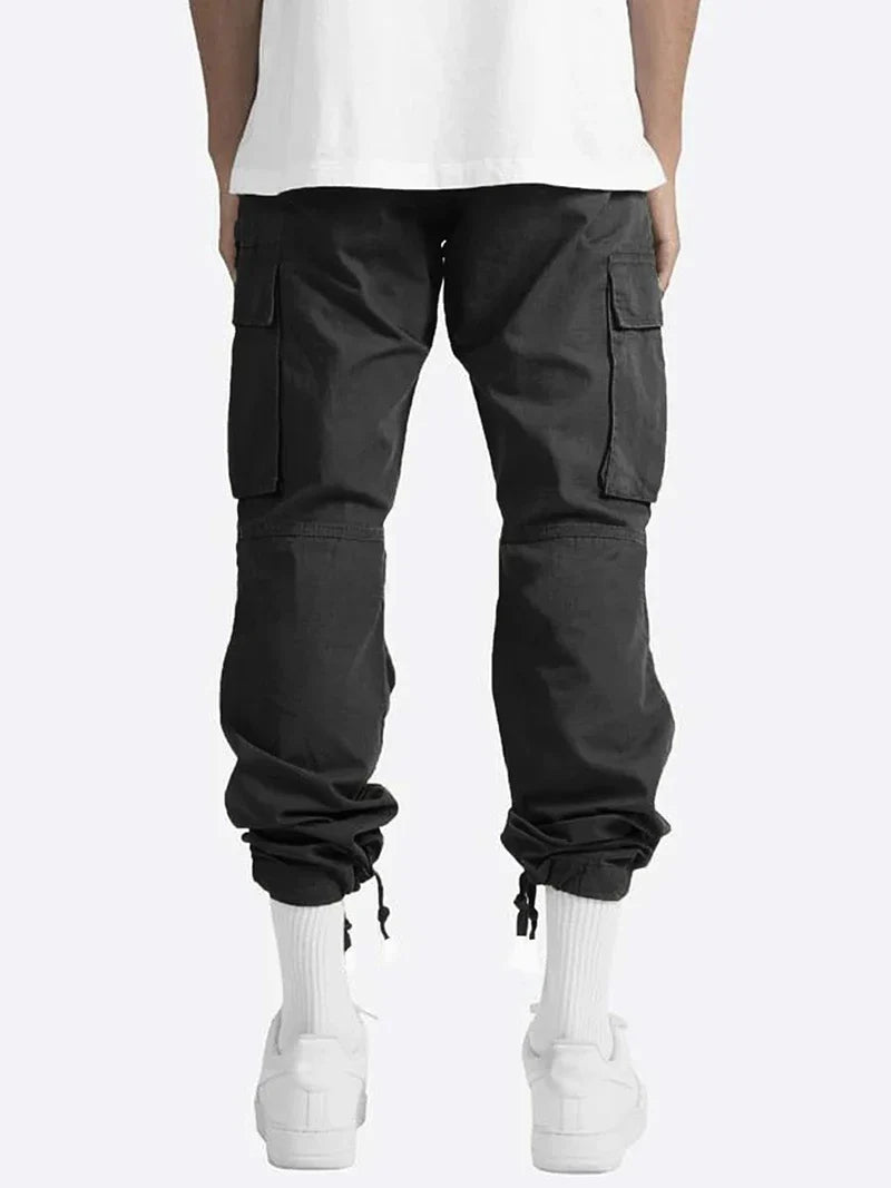 American Men Cargo Pants Casual Work Trousers Multi-pocket Workwear Straight Pants Spring Autumn Lightweight Fashion Streetwear