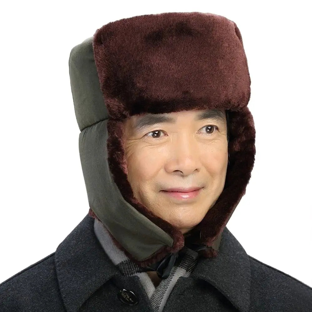 Outdoors Thick Bomber Hat Warm Ear Protection Winter Cap Casual Windproof Ushanka Fur Hat for Men Women