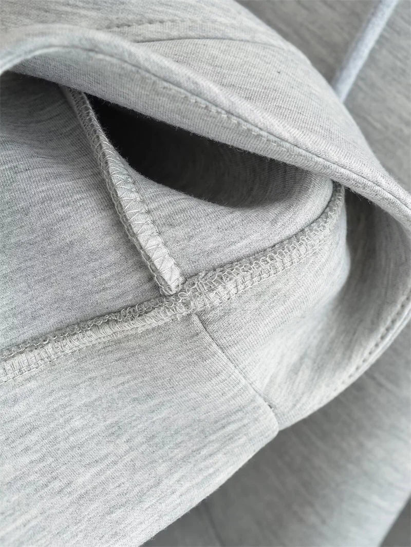 Winter New Women's Zipper Hoodie High Street Unisex style Double Pockets Oversize Loose Sweatshirts Outerwear Top