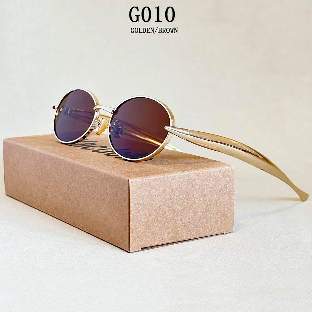 Oval Sunglasses Women Trendy 2025 Luxury Vintage Sunglass Fashion Glasses Dropshipping Lentes De Sol Mujer Lunette Soleil Femme