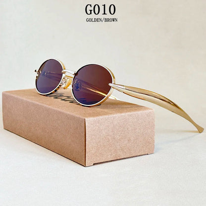 Oval Sunglasses Women Trendy 2025 Luxury Vintage Sunglass Fashion Glasses Dropshipping Lentes De Sol Mujer Lunette Soleil Femme
