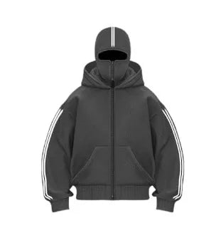 Ninja jacket 2025 new model hot sale upper and lower double-head zipper POG GHB print niche design new model