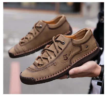 Men Leather Casual Shoes Outdoor Comfortable High Quality Fashion Soft Homme Classic Ankle Non-slip Flats Moccasin Trend