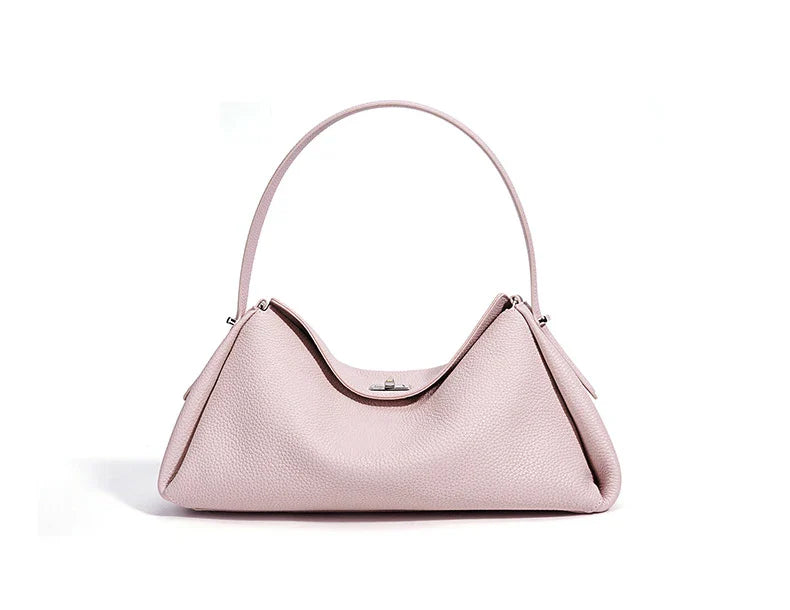 Minimalist Lady Soft Genuine Leather Pillow Crossbody Bag Women's Convertible Shoulder Bags 2026 New Chic Solid Color Handbag