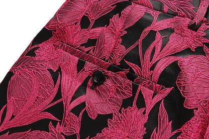 Fashion Men Luxury Jacquard Suit Pants White / Black / Pink Trend Male Groom Wedding Prom Party Dress Trousers