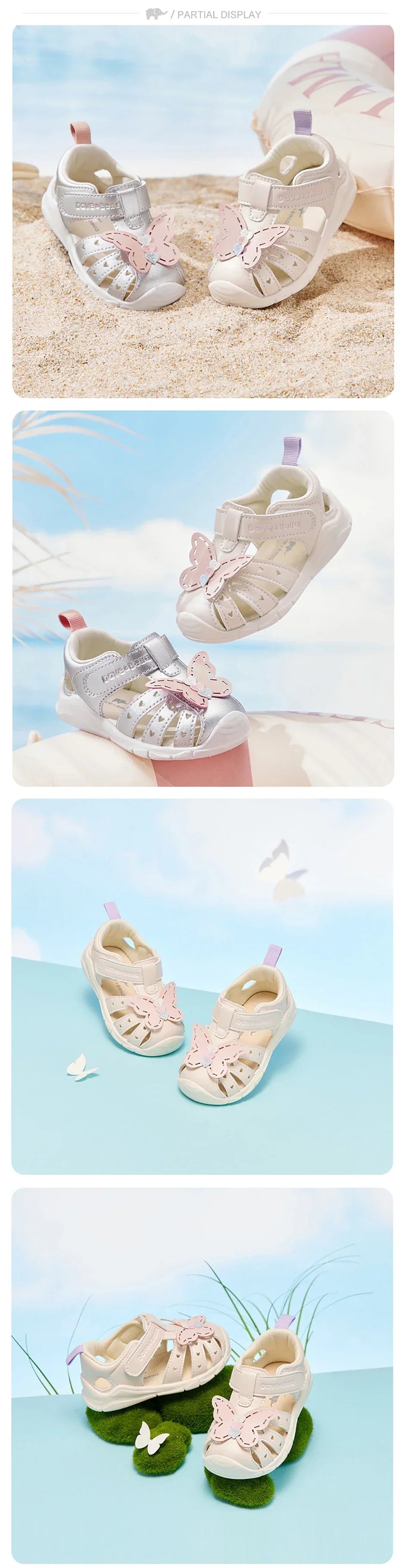 Toddler Sandals Summer Baby Girls Casual Shoes First Walkers Cool Fashion Sweet Butterfly Outdoors Sandal DB2221277-A