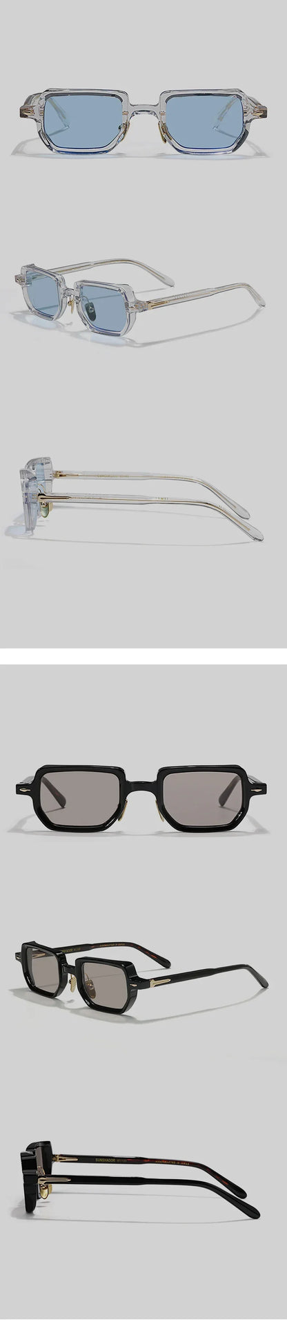 Fashion Luxury Brand  Man Sunglasses SASTATRE Handmade Square Small Frame Sunglasses Woman Outdoor UV400  Protection SUN GLASSES