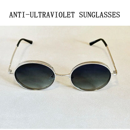 2025 Oval Sunglasses Women Trendy Retro Vintage Steampunk Sunglass Men Fashion Glasses Lentes De Sol Mujer Lunette Soleil Femme