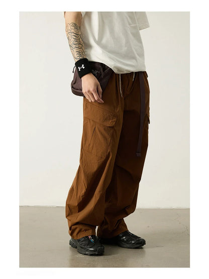 Unisex Outdoor Quick Dry Lightweight Techwear Hiking Cargo Pants Loose Fit Casual Sports Spring Summer Thin Long Pants Trendy