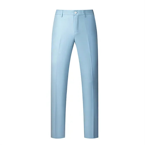 2026 New Men's Rose Red Trousers, Asian Size Blue Formal Pants, Black Pantalon Hombre.