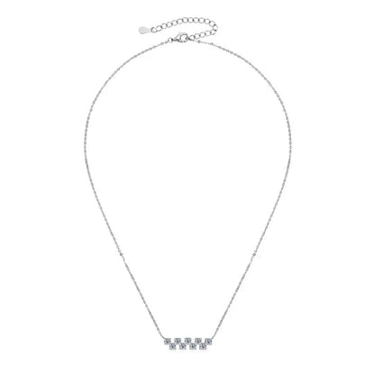 Certified 9 Stones Moissanite Pendant Necklace For Women Collar Plata 925 Sterling Silver Necklaces Exquisite Jewelry Gift