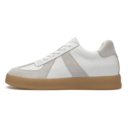 Invisible Height-Increasing Shoes 8cm German Training Shoes for Men, Summer Breathable Casual Sneakers, Genuine Leather Retro Versatile Forrest Gump Shoes 6cm