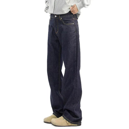 Korean Version New Denim Jeans Retro Men'S Casual Pants High Street Wide Leg Pants Loose Straight Leg Pants