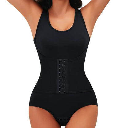 Women Bodysuit Shapewear with Hooks Belts Tummy Control Fajas Body Shaper Waist Trainer Belly Slimming Cincher Corset Tops