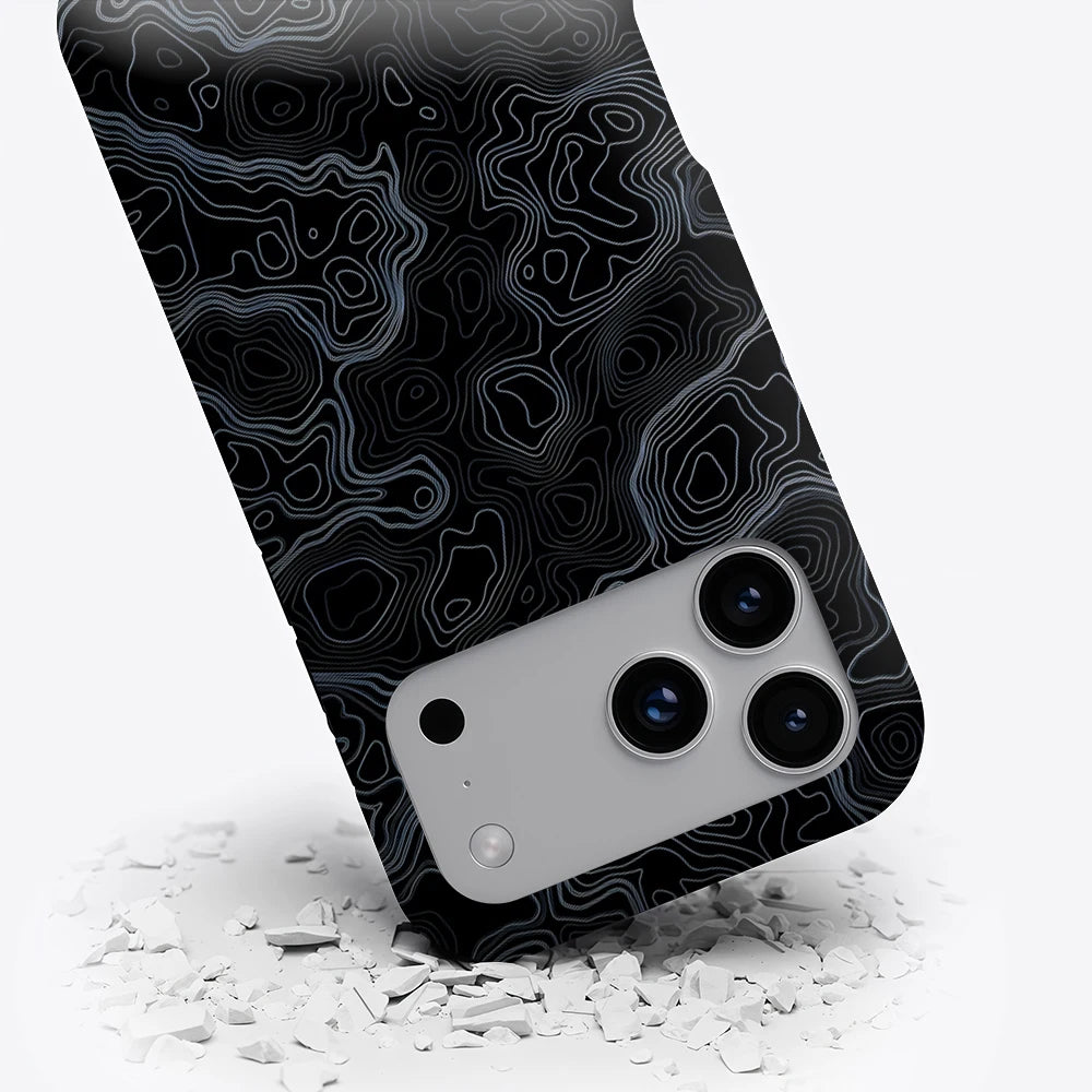 Topographic Contour Map for Magnetic Phone Case for IPhone 17 16 15 14 13 Pro Max Plus Single Double-layer Tough Case