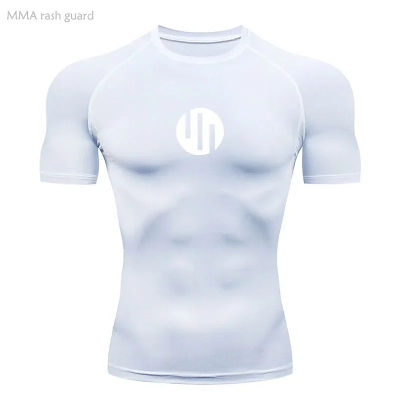 Running Men's Compression Long sleeve T-Shirt Gym Sports underwear Quick-drying Sweat-Wicking Sunscreen Second Skin Workout Men
