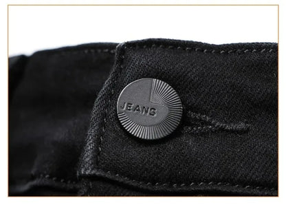 2026 Classic Men Straight Jeans Homme Pantalon Streetwear Soft Black Blue Masculino Denim Mans Pants