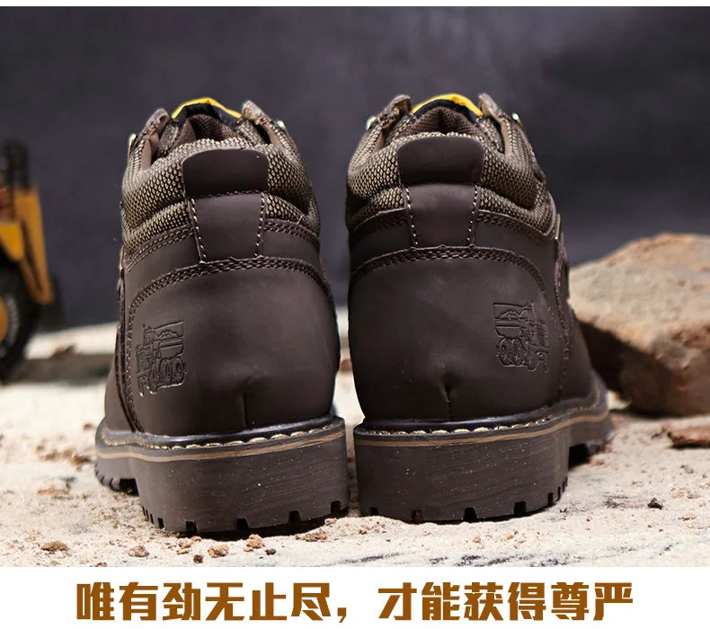 Natural Cow Leather Men’s Women Boots Handmade Retro Winter Autumn Shoes Ankle Snow Boots for Men Top Quality Shoes Dropshipping