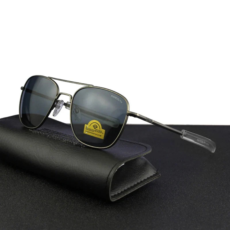 RE Pilot Sunglasses Men Top Quality Brand Designer AGX Tempered Glass Lens AO Sun Glasses Male