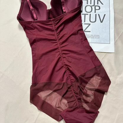Women Shapewear Bodysuit Steel Boned Corset Tummy Control Slimming Body Shaper