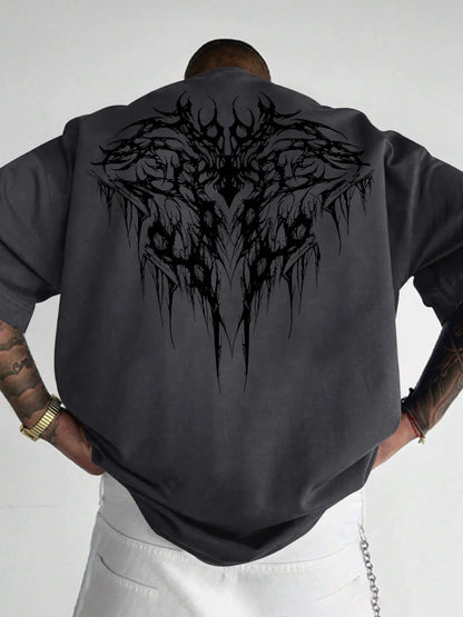 Gothic Geometric Print 100% Cotton Men Woment T-shirt Summer Autumn Daily Outdoor Sports Party Casual Loose Street Short Sleeve