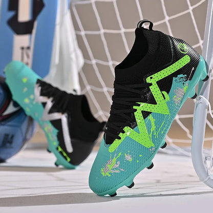 Men's Football Shoes Professional Sports Shoes Men's Long Nail FG Outdoor Sports Cleats Training Shoes Anti Slip Shoes