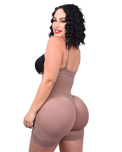 Strap shapewear Women's Adjustable Straple Open Bust Shapewear Colombian Girdle Female Underwear High Waist Push Up Shorts