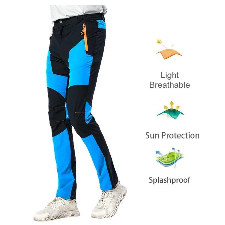 Quick Dry Hiking Pants Men Outdoor Running Camping Climbing Waterproof Mountain Trousers Stretch Lightweight Pants