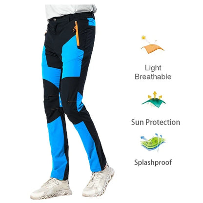 Quick Dry Hiking Pants Men Outdoor Running Camping Climbing Waterproof Mountain Trousers Stretch Lightweight Pants