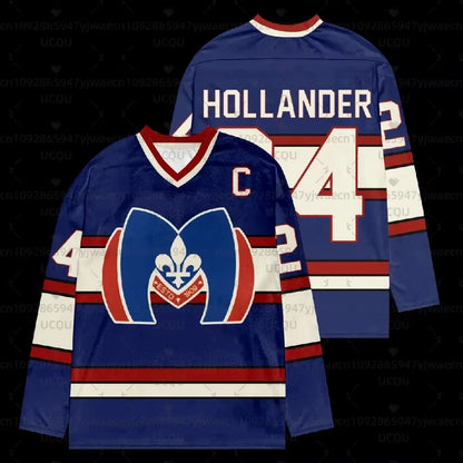 Women Men Rozanov 81 HOLLANDER NO.24 T-shirt Unisex Tops Heated Rivalry Hockey Jersey Long Sleeves T-shirt Tops