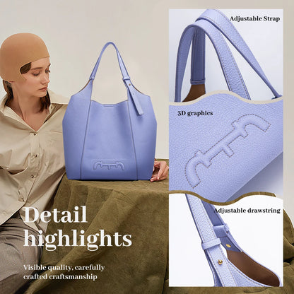 Retro Fashion Women's New Solid Color Shoulder Bag PU Material Versatile Commuter Women's Large Capacity Handbag