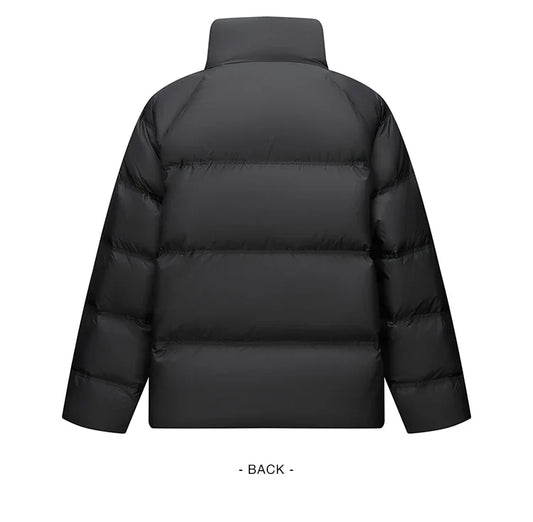 Down Jacket Men 2026 Winter New Thickened Short Coat Three-Proof Thermal Puffer Coat Couple Top Trendy Down Jacket