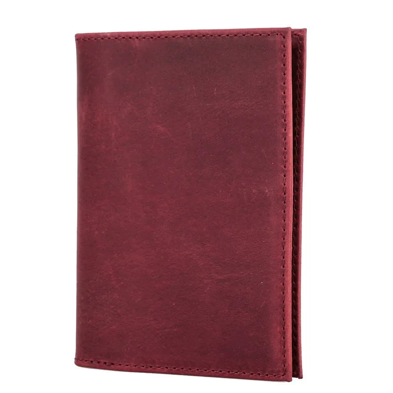 Genuine Cow Leather Passport Holder Travel Wallet with Case Pocket Card Holder RFID Blocking Passport Cover  card wallet